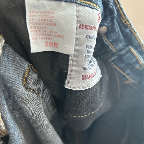AG Adriano Goldschmied The Kiss Low Rise Straight Leg Jeans Blue Size 29 - Picture 8 of 9